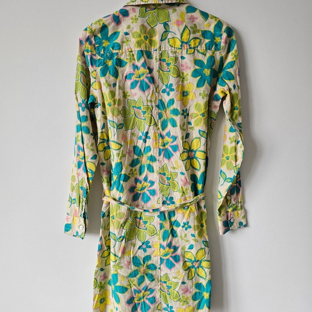 B + AB Multi Color Cotton Blend Long Sleeve Metallic Button Tunic Top 160/80A - Picture 7 of 7
